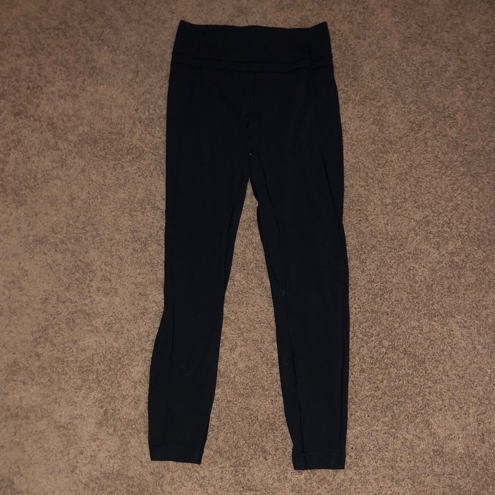 Lulu lemon black leggings! Size 8! Good condition!